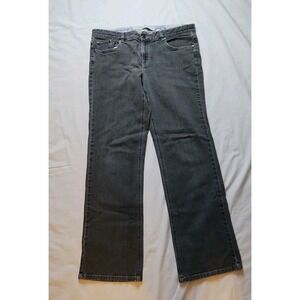 Madison Jeans Gray Stripe‎ Women's Size 12 Denim (35x29.5)